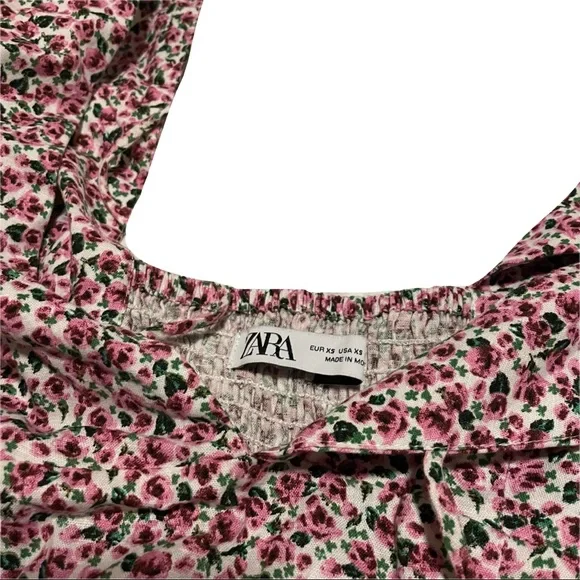 Zara Mini Floral Sleeveless Dress - Picture 3 of 4